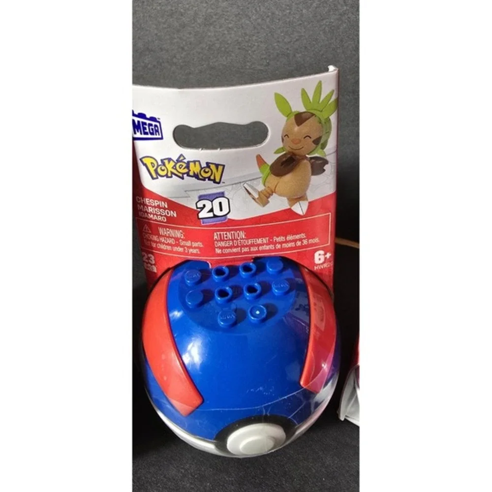 Mega Pokémon Building Set, Lot Of 4, Teddiursa,Fidough,Chespin Iggybluff Ser. 20